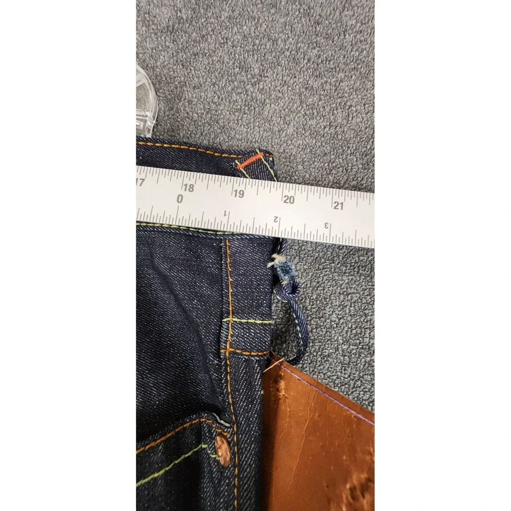 True Religion Joey Jeans Mens 38x35 Made in USA Dragon Embroidered Flare Raw Y2K